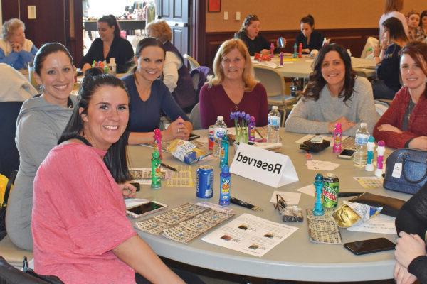 women playing bingo